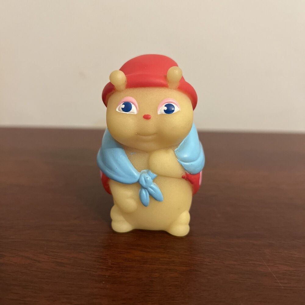 Vintage 1985 Playskool Glo Worm Friends Granny Bug Hasbro Glow Finger Puppet Toy
